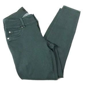 Torrid Women's Jeans Size 12R 3 Button Zip Green